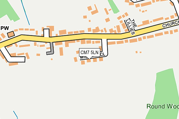 CM7 5LN map - OS OpenMap – Local (Ordnance Survey)