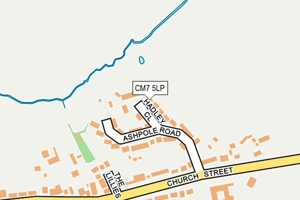 CM7 5LP map - OS OpenMap – Local (Ordnance Survey)