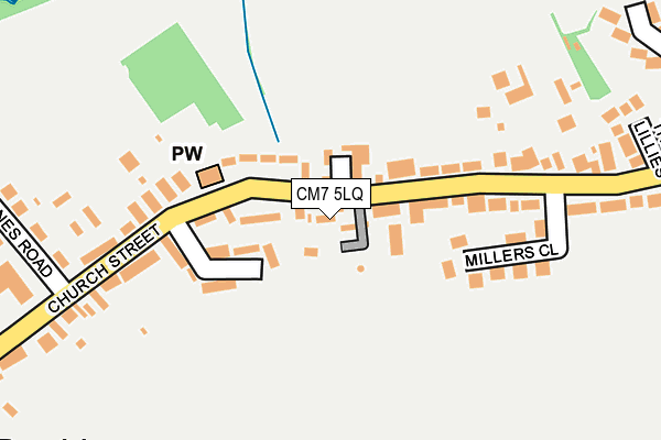 CM7 5LQ map - OS OpenMap – Local (Ordnance Survey)