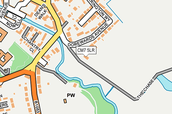 CM7 5LR map - OS OpenMap – Local (Ordnance Survey)