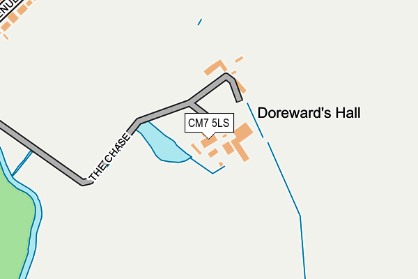 CM7 5LS map - OS OpenMap – Local (Ordnance Survey)