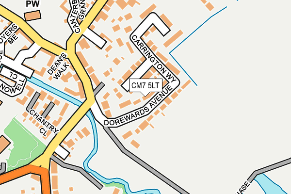 CM7 5LT map - OS OpenMap – Local (Ordnance Survey)