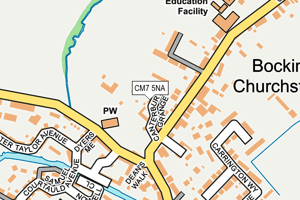 CM7 5NA map - OS OpenMap – Local (Ordnance Survey)