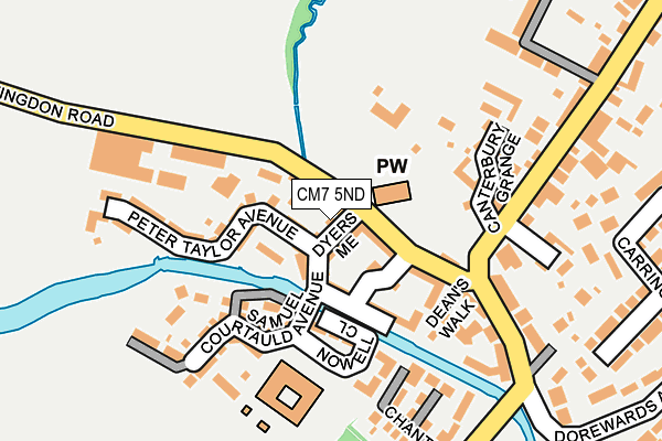 CM7 5ND map - OS OpenMap – Local (Ordnance Survey)