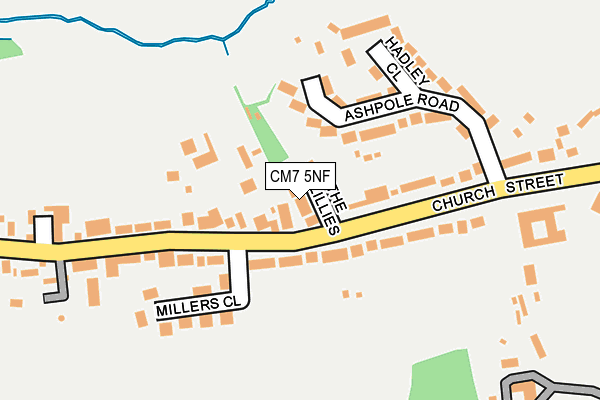 CM7 5NF map - OS OpenMap – Local (Ordnance Survey)