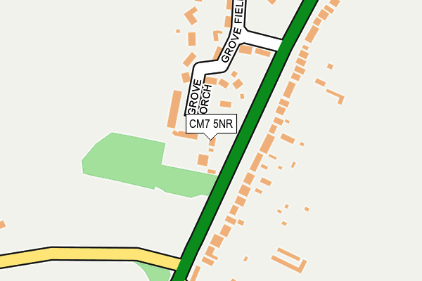 CM7 5NR map - OS OpenMap – Local (Ordnance Survey)