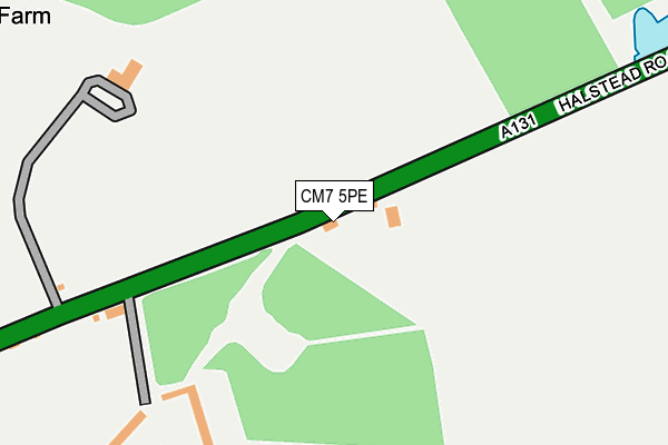 CM7 5PE map - OS OpenMap – Local (Ordnance Survey)