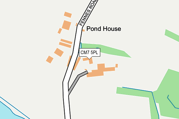 CM7 5PL map - OS OpenMap – Local (Ordnance Survey)