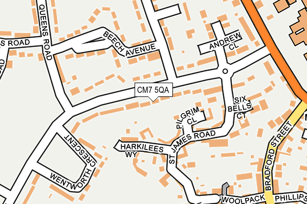 CM7 5QA map - OS OpenMap – Local (Ordnance Survey)