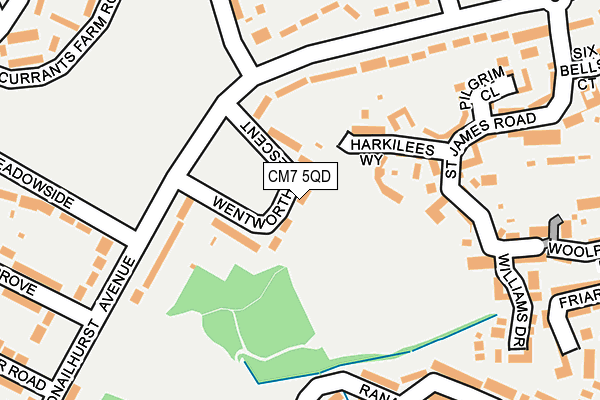 CM7 5QD map - OS OpenMap – Local (Ordnance Survey)