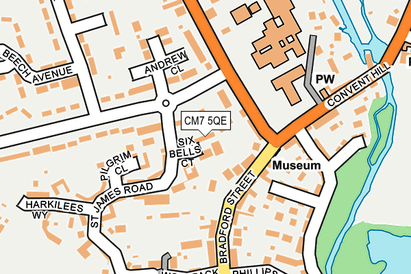 CM7 5QE map - OS OpenMap – Local (Ordnance Survey)