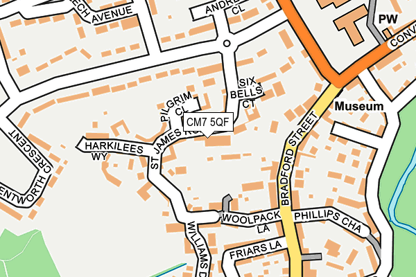 CM7 5QF map - OS OpenMap – Local (Ordnance Survey)