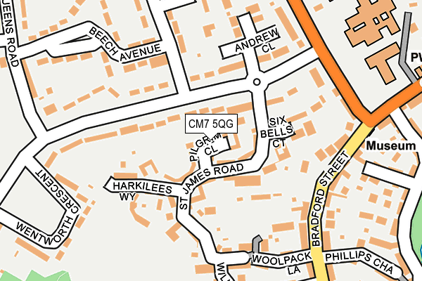 CM7 5QG map - OS OpenMap – Local (Ordnance Survey)