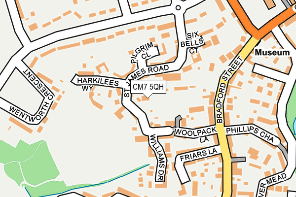 CM7 5QH map - OS OpenMap – Local (Ordnance Survey)