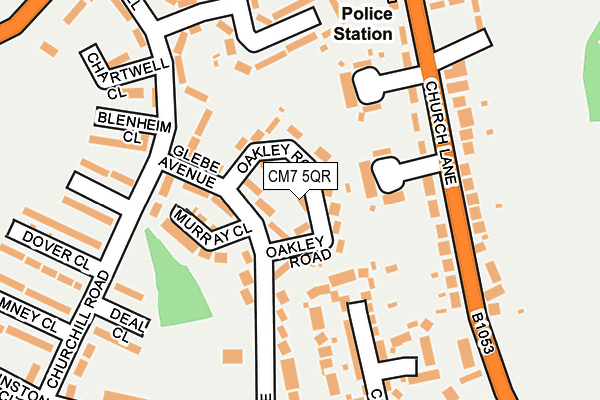 CM7 5QR map - OS OpenMap – Local (Ordnance Survey)