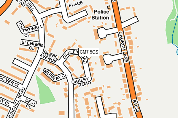 CM7 5QS map - OS OpenMap – Local (Ordnance Survey)