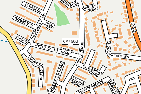 CM7 5QU map - OS OpenMap – Local (Ordnance Survey)