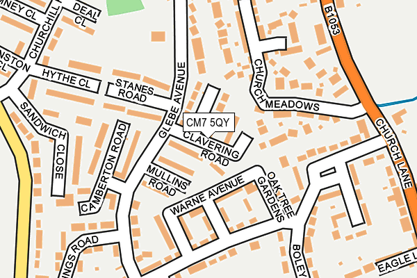 CM7 5QY map - OS OpenMap – Local (Ordnance Survey)