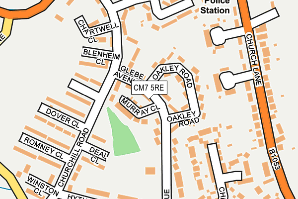 CM7 5RE map - OS OpenMap – Local (Ordnance Survey)