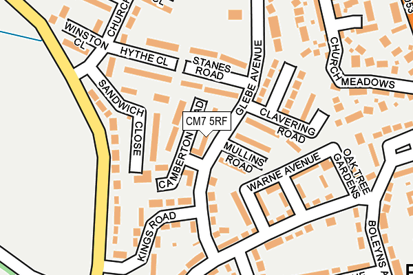 CM7 5RF map - OS OpenMap – Local (Ordnance Survey)