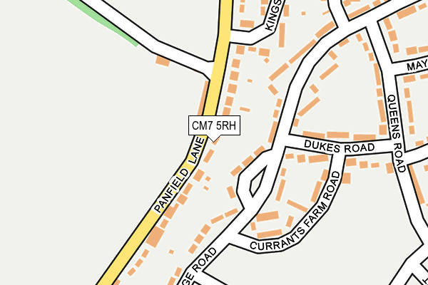 CM7 5RH map - OS OpenMap – Local (Ordnance Survey)