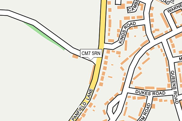 CM7 5RN map - OS OpenMap – Local (Ordnance Survey)
