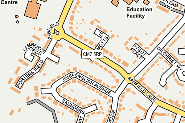 CM7 5RP map - OS OpenMap – Local (Ordnance Survey)