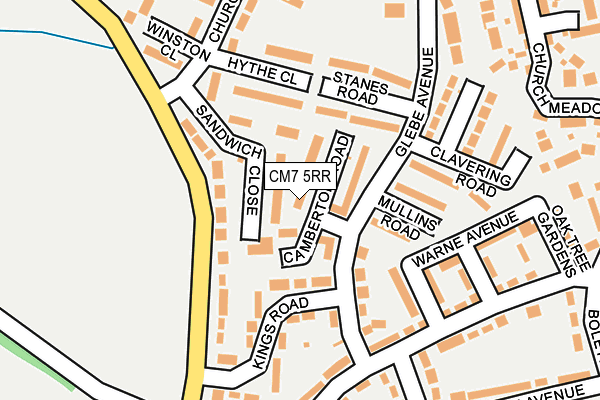 CM7 5RR map - OS OpenMap – Local (Ordnance Survey)