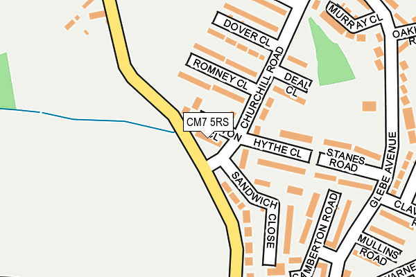 CM7 5RS map - OS OpenMap – Local (Ordnance Survey)