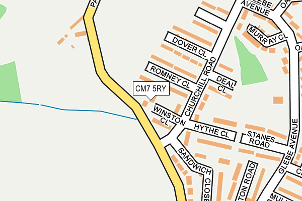 CM7 5RY map - OS OpenMap – Local (Ordnance Survey)