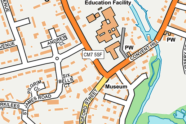 CM7 5SF map - OS OpenMap – Local (Ordnance Survey)