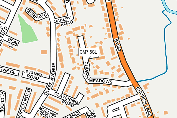 CM7 5SL map - OS OpenMap – Local (Ordnance Survey)