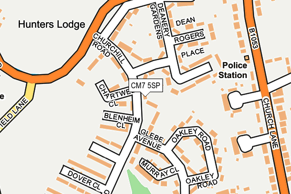 CM7 5SP map - OS OpenMap – Local (Ordnance Survey)