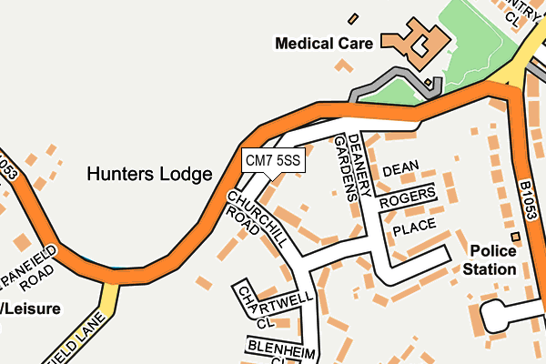 CM7 5SS map - OS OpenMap – Local (Ordnance Survey)