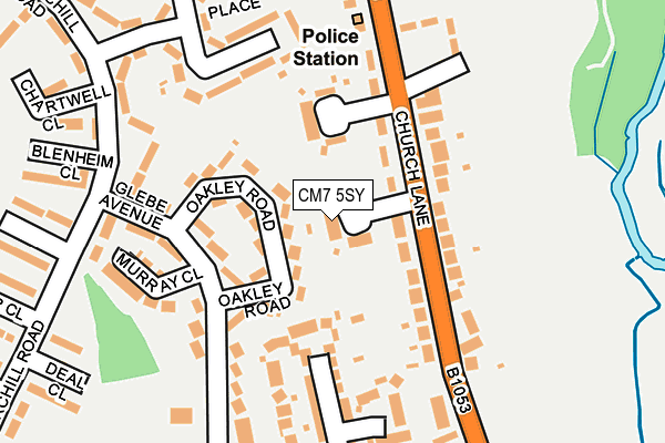 CM7 5SY map - OS OpenMap – Local (Ordnance Survey)