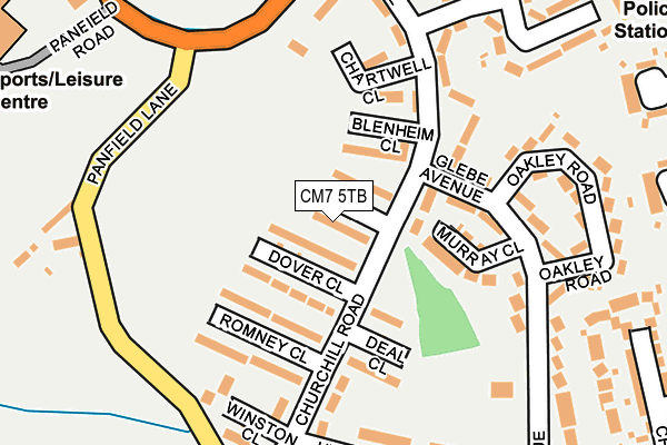 CM7 5TB map - OS OpenMap – Local (Ordnance Survey)