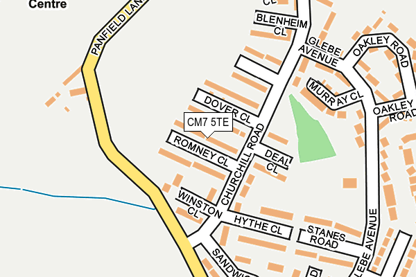 CM7 5TE map - OS OpenMap – Local (Ordnance Survey)
