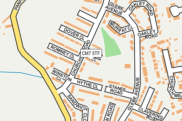CM7 5TF map - OS OpenMap – Local (Ordnance Survey)