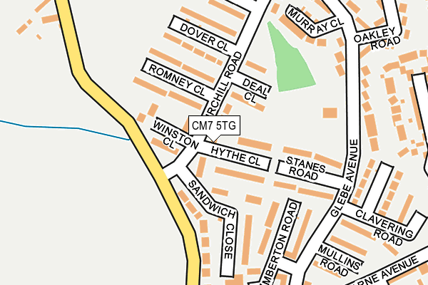 CM7 5TG map - OS OpenMap – Local (Ordnance Survey)