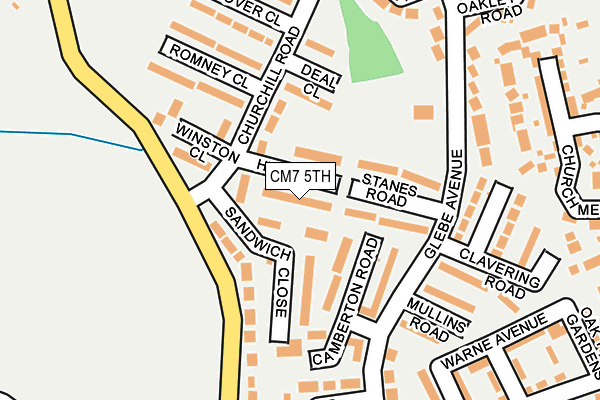 CM7 5TH map - OS OpenMap – Local (Ordnance Survey)