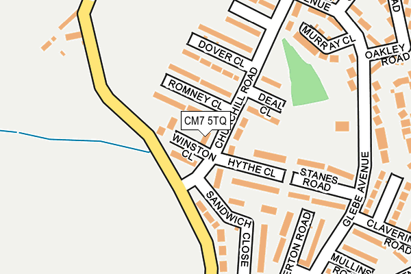 CM7 5TQ map - OS OpenMap – Local (Ordnance Survey)