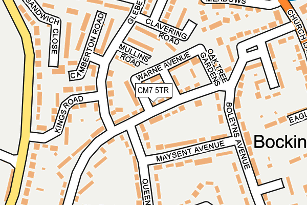 CM7 5TR map - OS OpenMap – Local (Ordnance Survey)