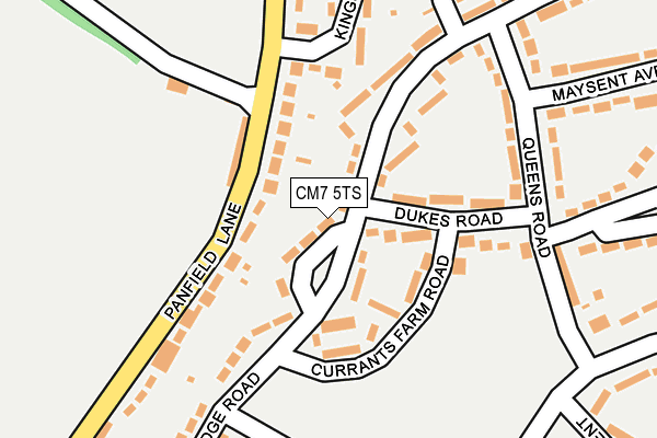 CM7 5TS map - OS OpenMap – Local (Ordnance Survey)