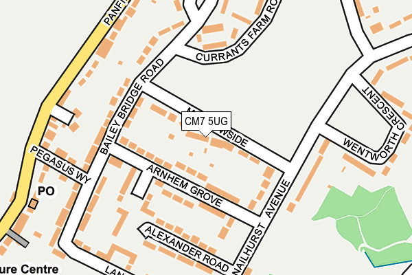 CM7 5UG map - OS OpenMap – Local (Ordnance Survey)