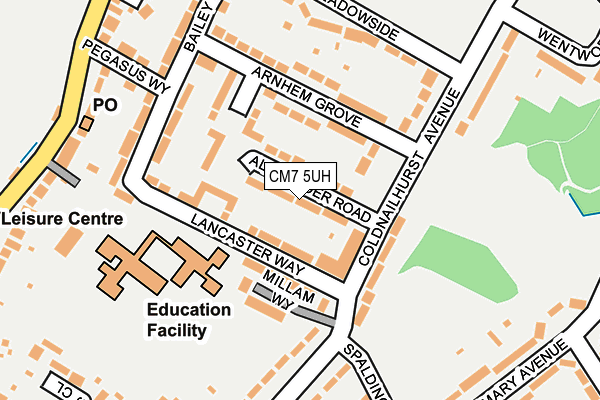 CM7 5UH map - OS OpenMap – Local (Ordnance Survey)