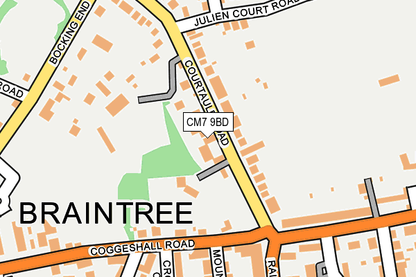 CM7 9BD map - OS OpenMap – Local (Ordnance Survey)