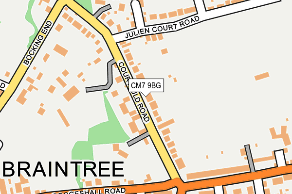 CM7 9BG map - OS OpenMap – Local (Ordnance Survey)