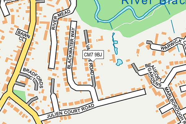 CM7 9BJ map - OS OpenMap – Local (Ordnance Survey)