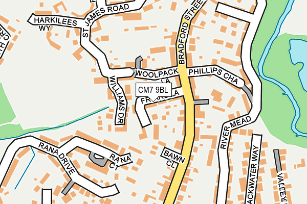 CM7 9BL map - OS OpenMap – Local (Ordnance Survey)