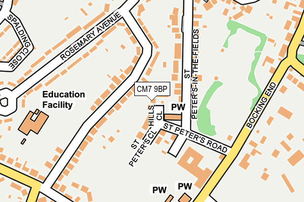 CM7 9BP map - OS OpenMap – Local (Ordnance Survey)